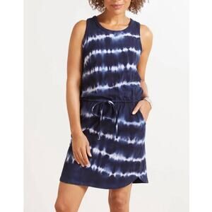 Sundry for Evereve The Weekender Blue/White Tie Dye Knit Tank dress - Sz 0 - OB